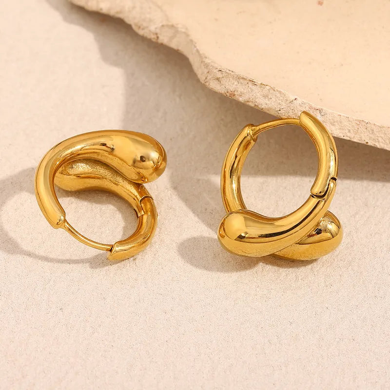 Cobra Bubble-Head Elegant Geometric Plating 304 Stainless Steel Earrings