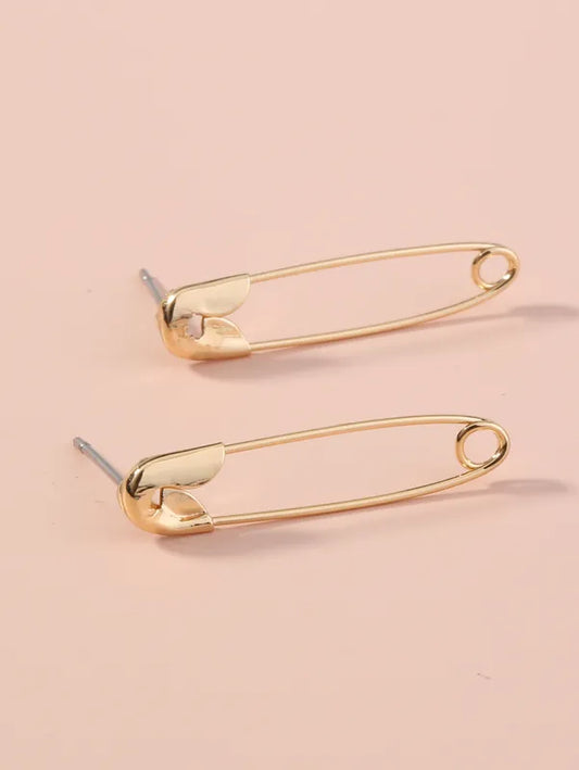 Imma Pin steel metal earrings