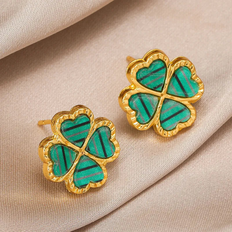 Simple Style Classic Style Heart Shape Plating Metal Gold Plated Ear Studs