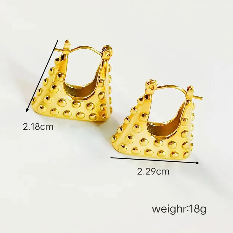 304 Stainless Steel 18K Gold Plated Plating Conch Earrings