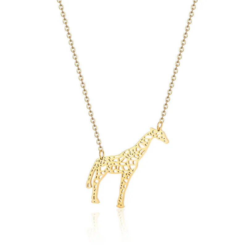 304 Stainless Steel 18K Gold Plated Pendant Necklace