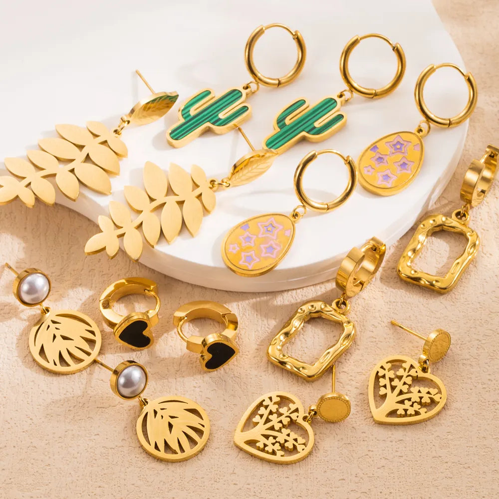 Tree Of Life 18K Gold Plated Stainless Steel Earring