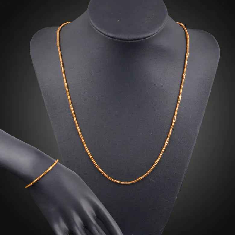 Solid Gold Copper Plating 18K Gold Plated Jewelry Set