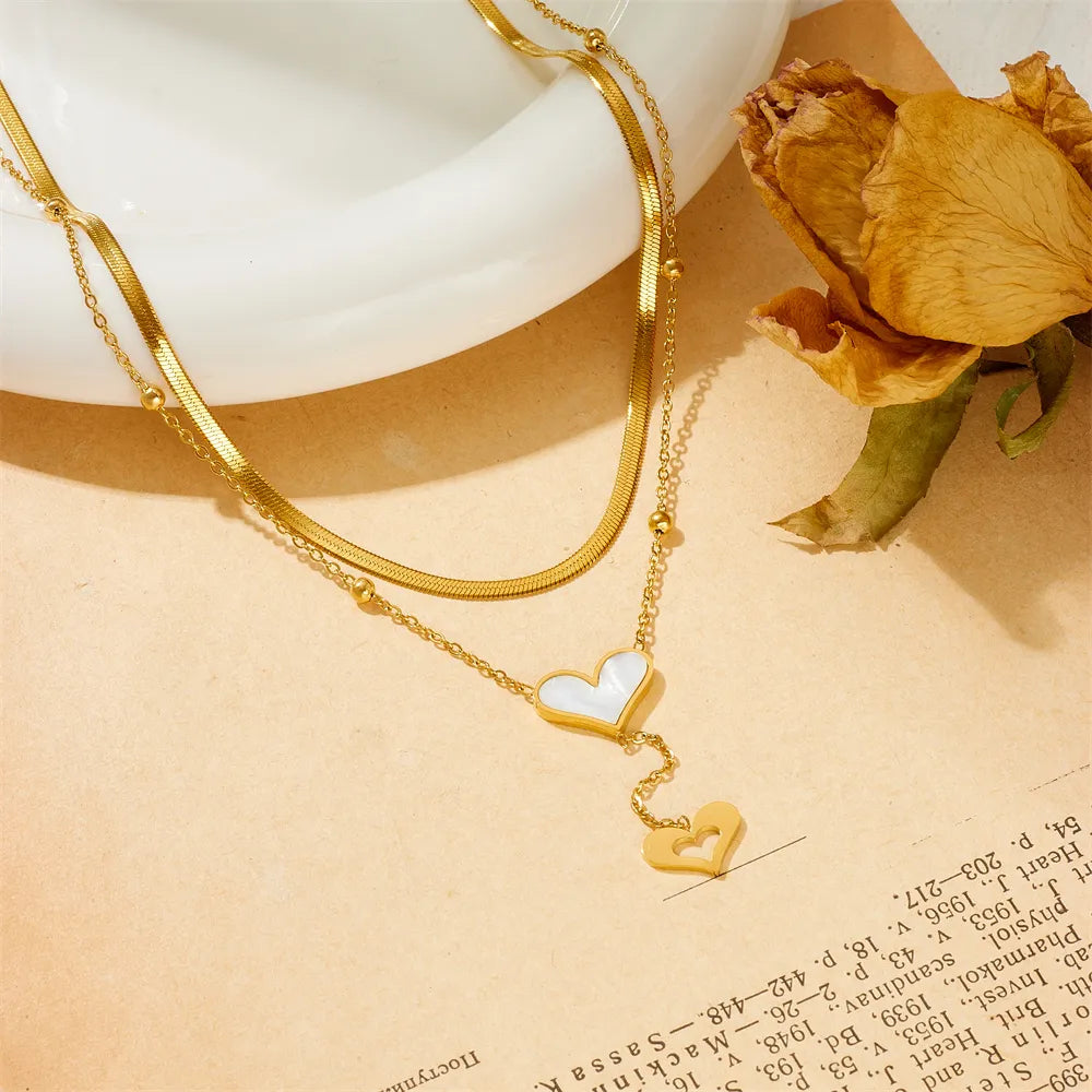 Titanium Steel Plating 18K Gold Plated Pendant Necklace