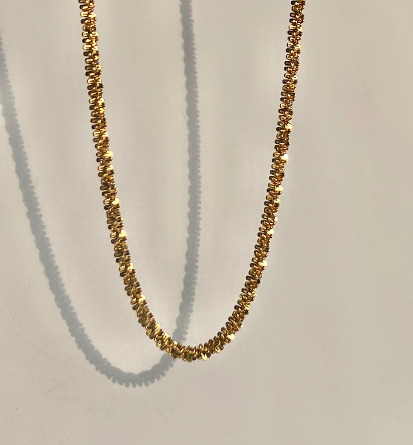 Cauliflower Style Stainless Steel Inlay 18K Gold Plated Necklace