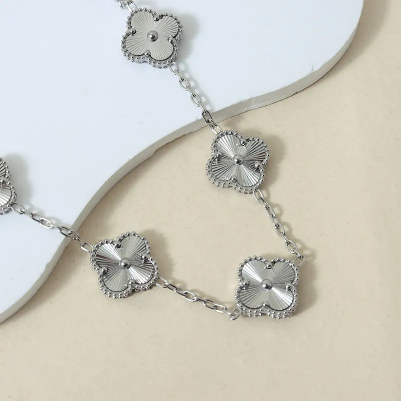 Four Leaf Clover Titanium Steel Bracelet