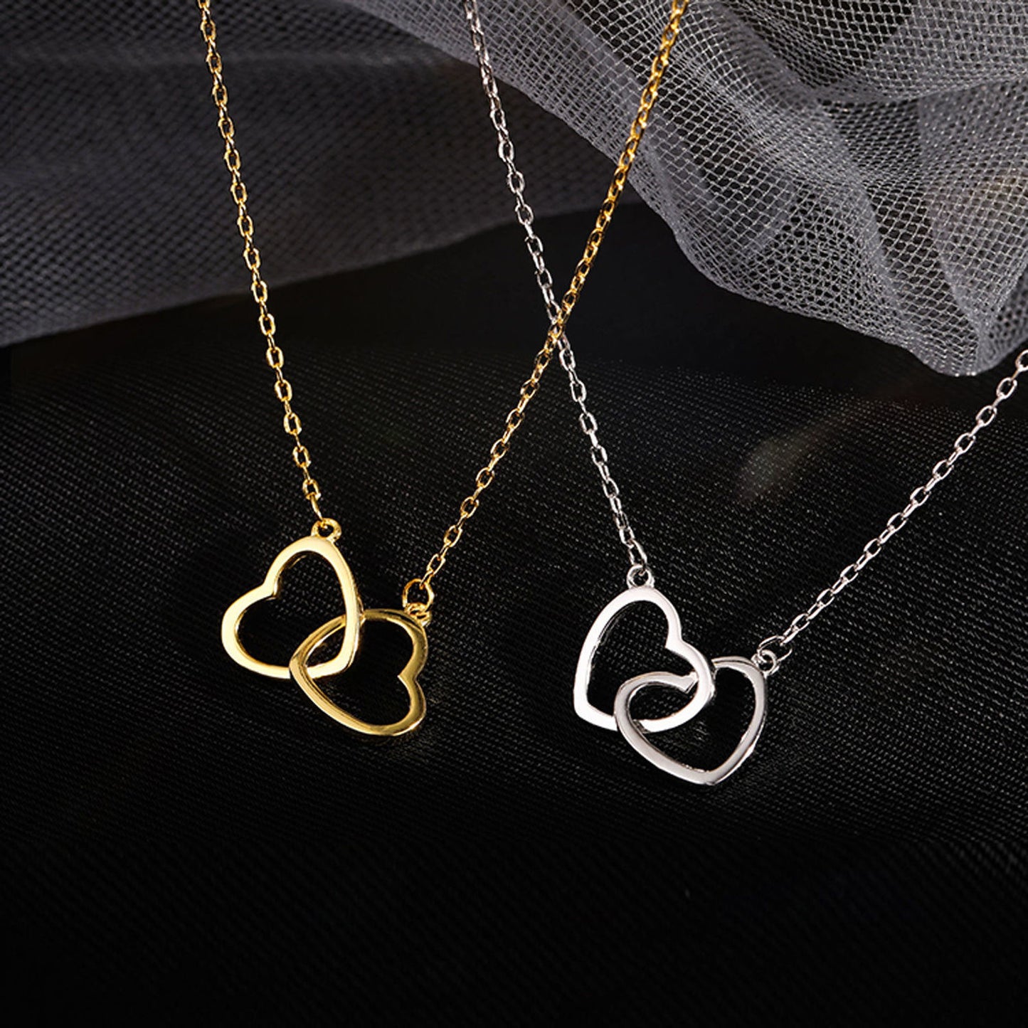 Heart-shaped Hollow Titanium Steel Necklace