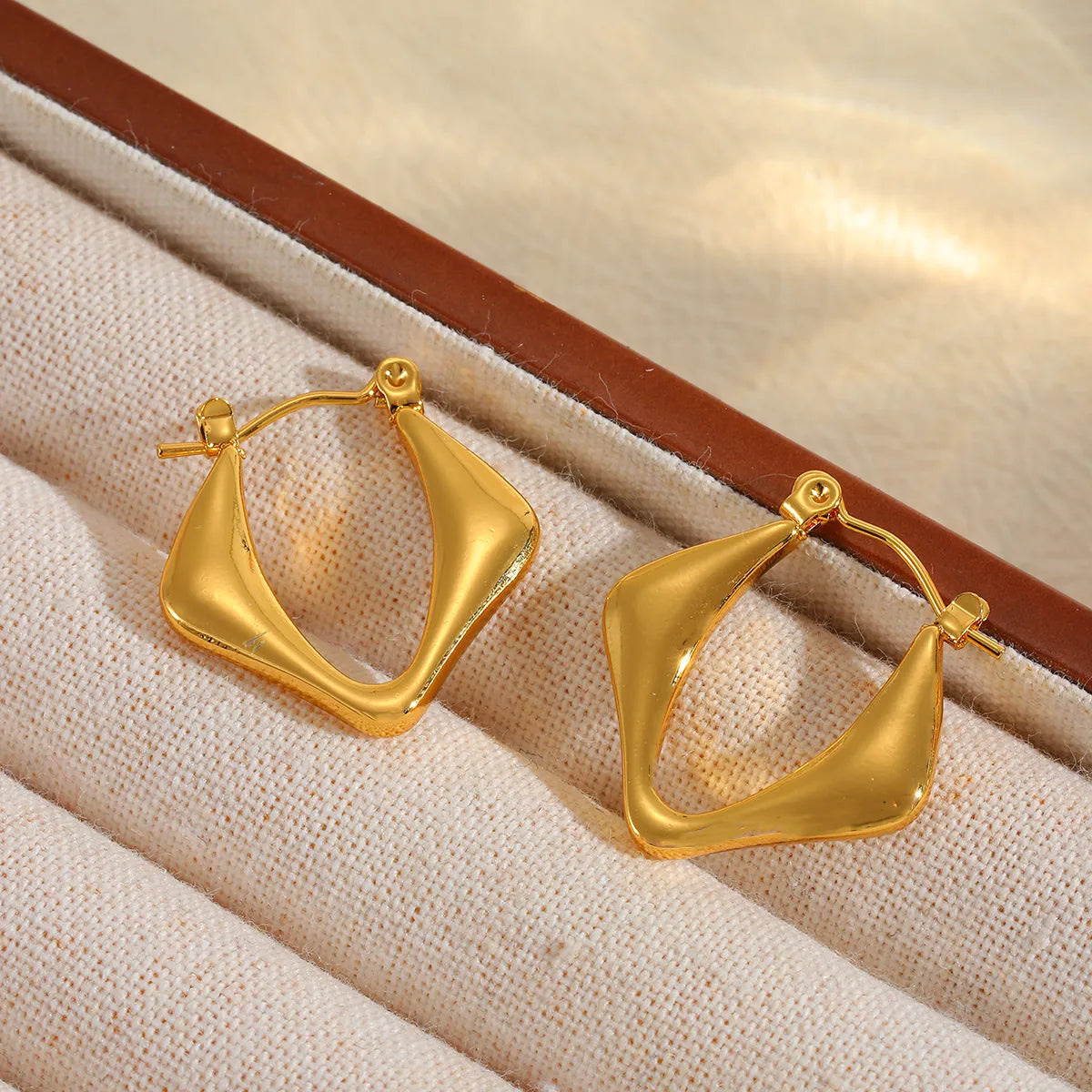 Geometric Plating 304 Stainless Steel 18K Gold Plated Earring