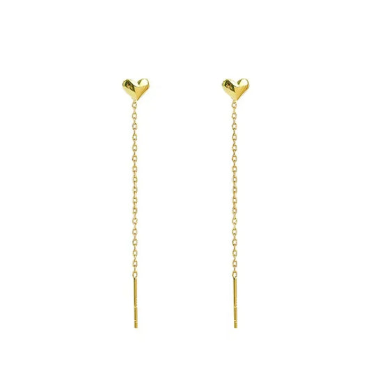 Heart Shape Plating 304 Stainless Steel 18K Gold Plated Stainless Steel Earring