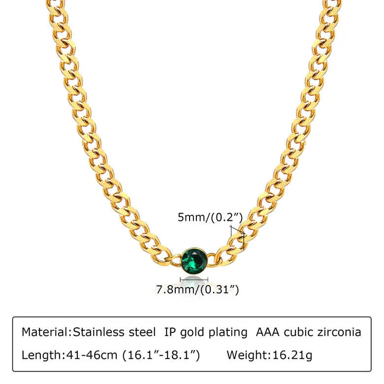 Streetwear Lock Stainless Steel Layered Plating Inlay 18K Gold Plated Zircon Pendant Necklace