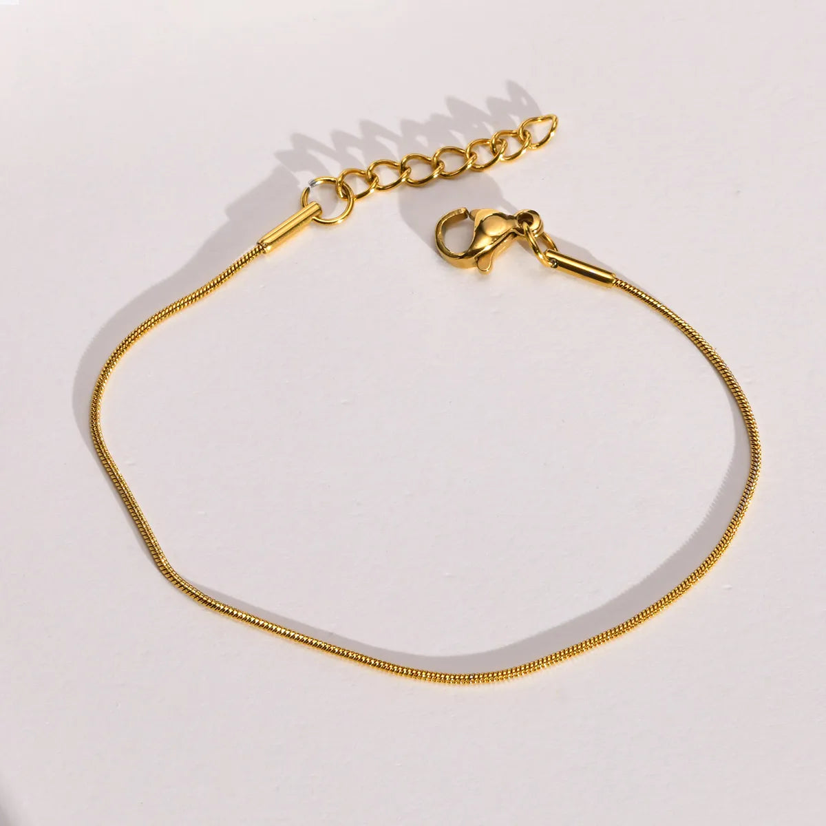 Elegant Geometric 201 Stainless Steel 18K Gold Plated Zircon Bracelet