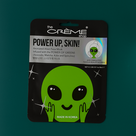 Power Up , Skin ! Animated Alien Face Mask