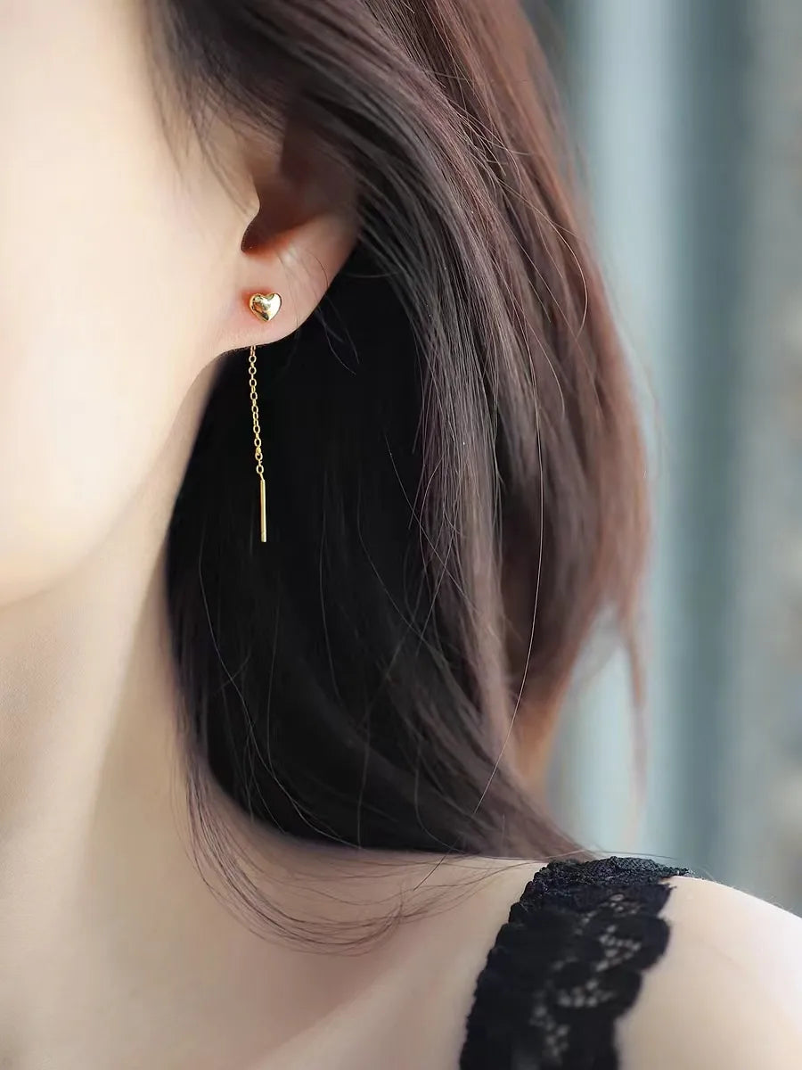 Heart Shape Plating 304 Stainless Steel 18K Gold Plated Stainless Steel Earring
