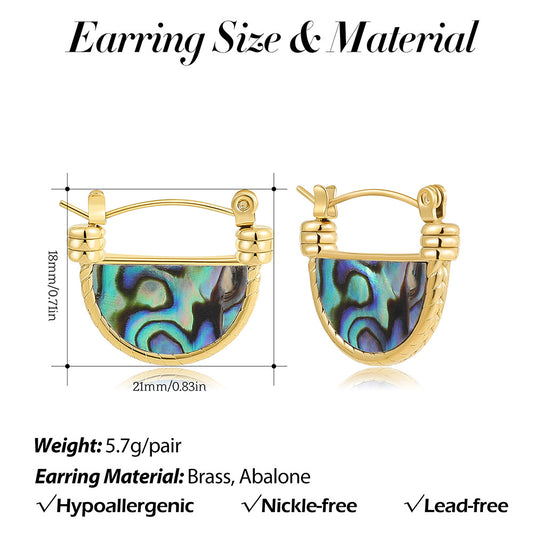 Turquoise Classic Style Geometric Titanium Steel Plating Earring