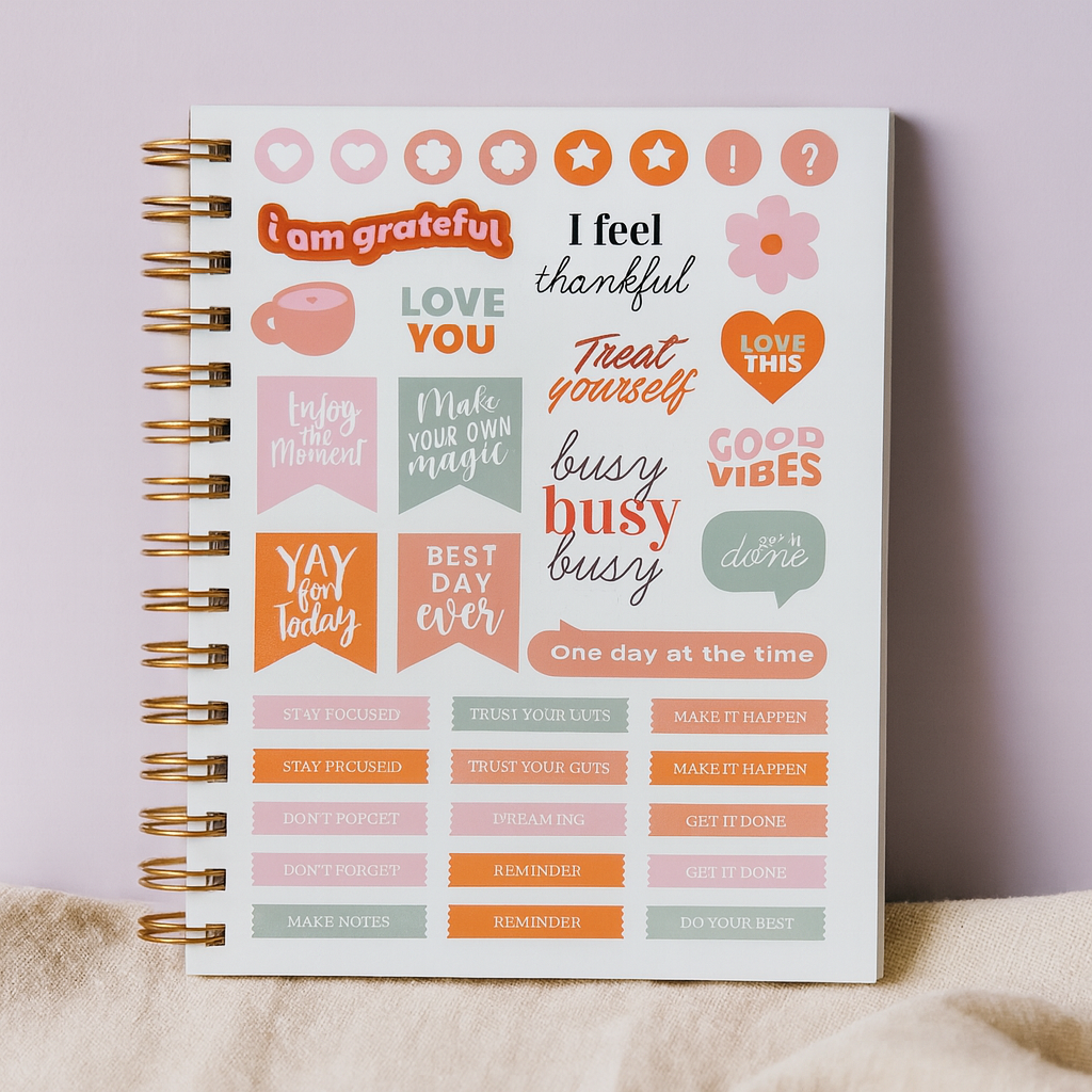 Focus on the Good Sticker Set and Pen Journal