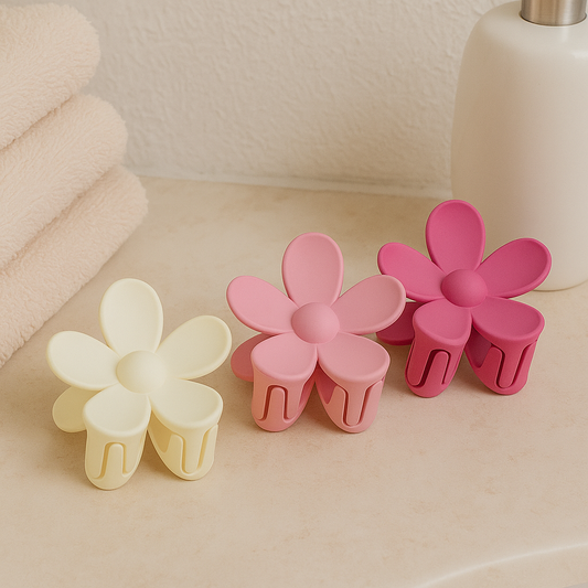 Pink ,Light Pink and White Hair Claw