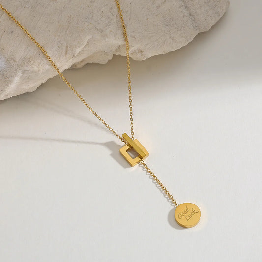 Good Luck 18K Gold Plated 304 Stainless Steel Necklace