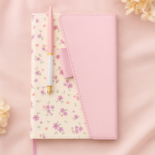 Floral Magnetic Pen and Journal Set