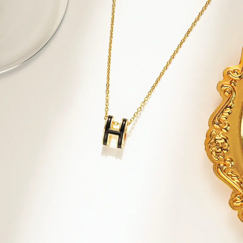 304 Stainless Steel Copper Resin 18K Gold Plated Plating Necklace Cable Chain