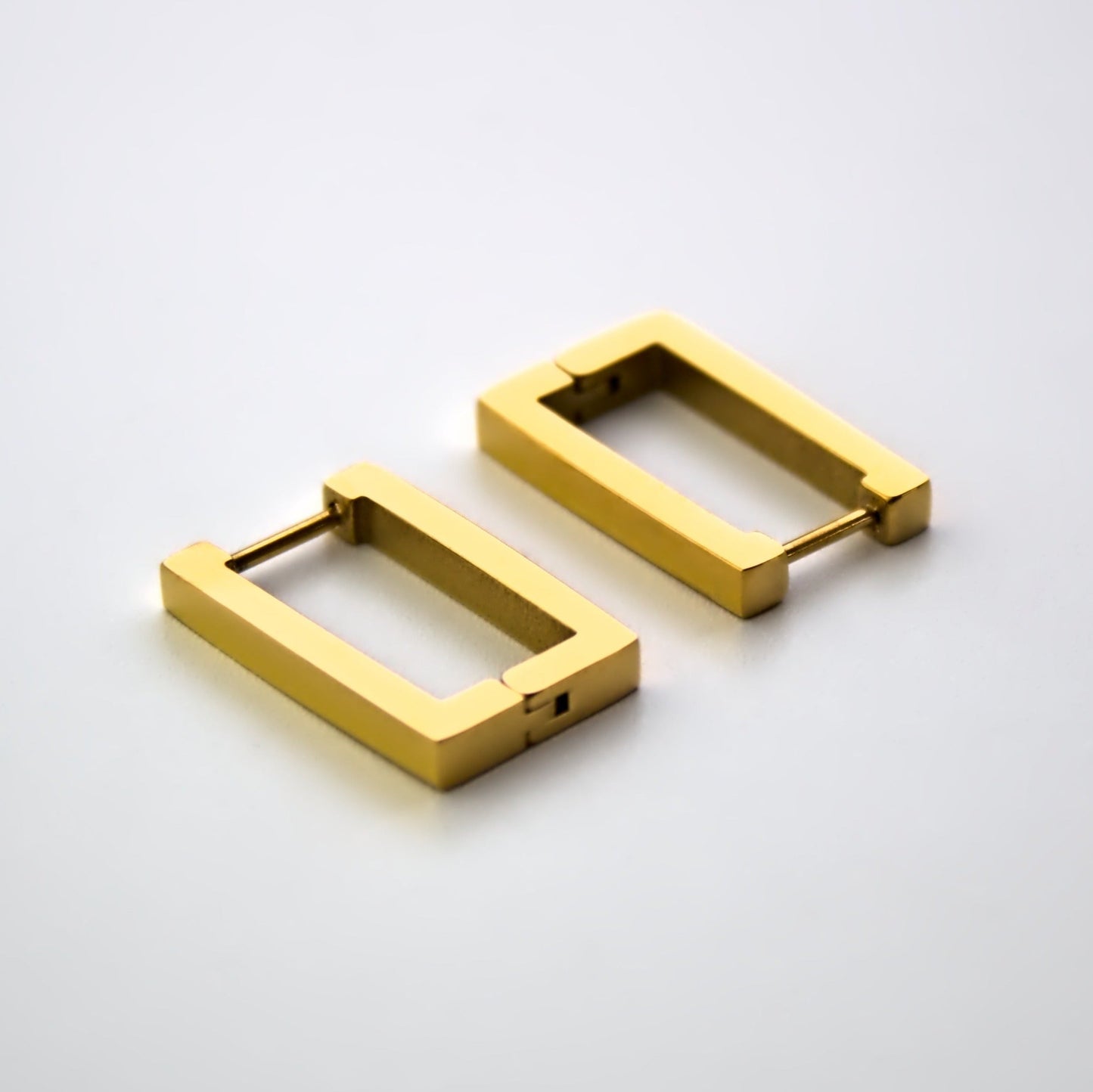 Rectangle Geometric 304 Stainless Steel 18K Gold Plated Earrings