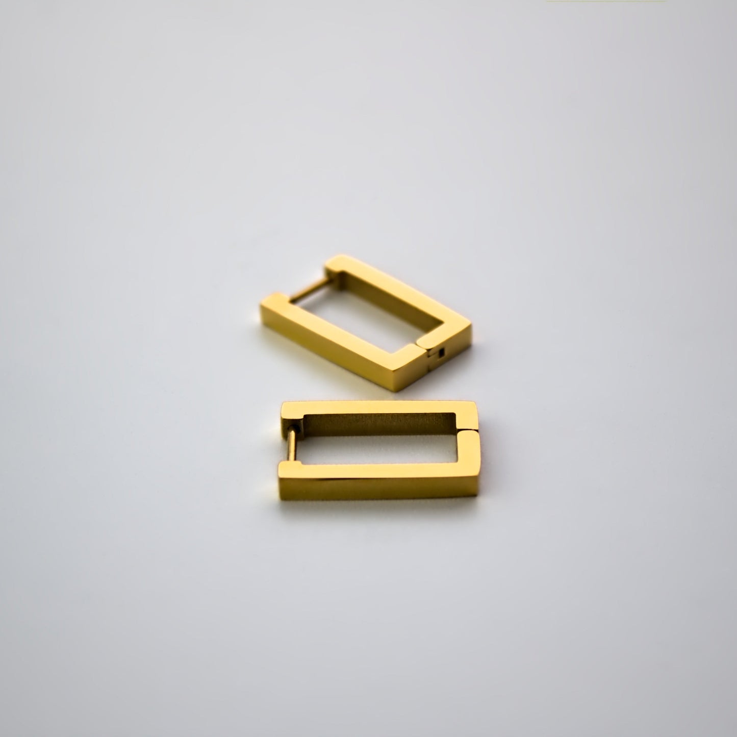 Rectangle Geometric 304 Stainless Steel 18K Gold Plated Earrings