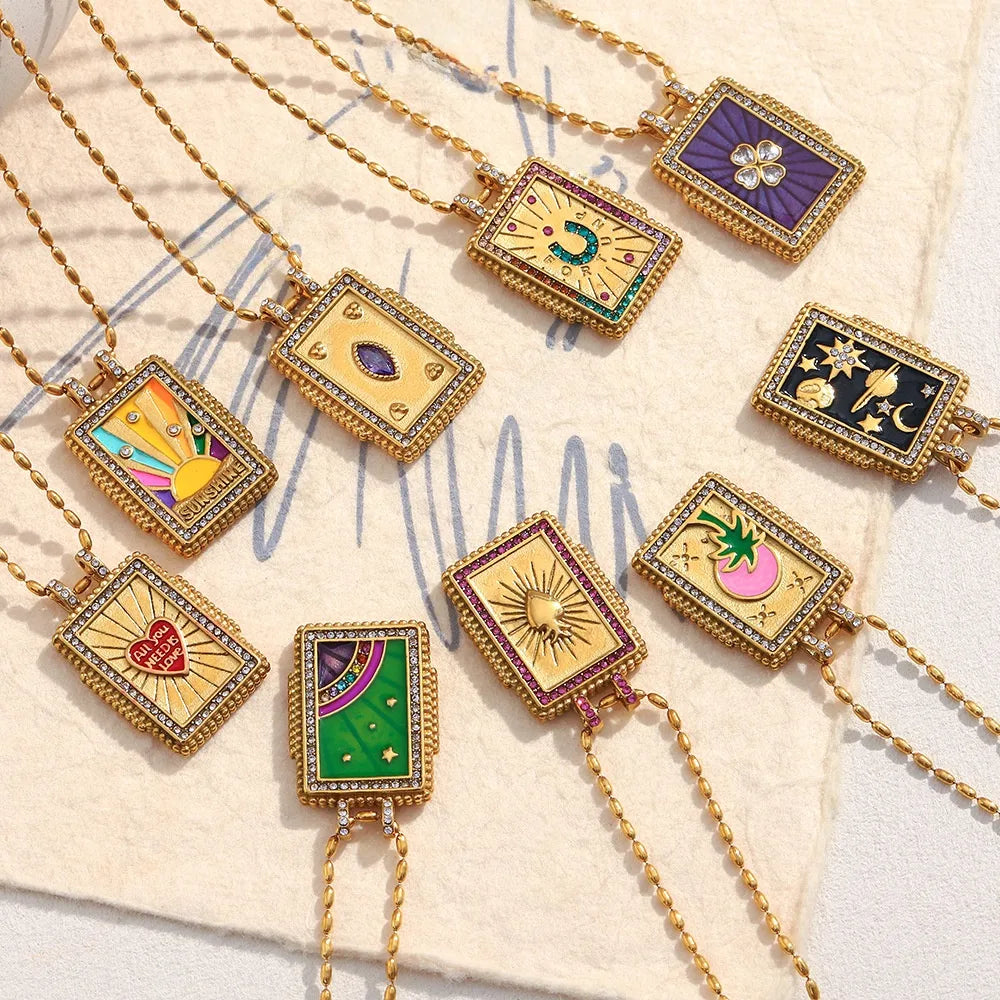 Retro Personality High-End Stainless Steel 18K Gold Plated Necklace