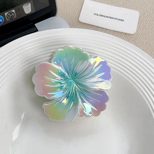 Plumeria Acetic Teal Iridescent Hair Claws