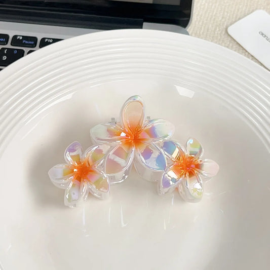 Orange Iridescent Hair Claw