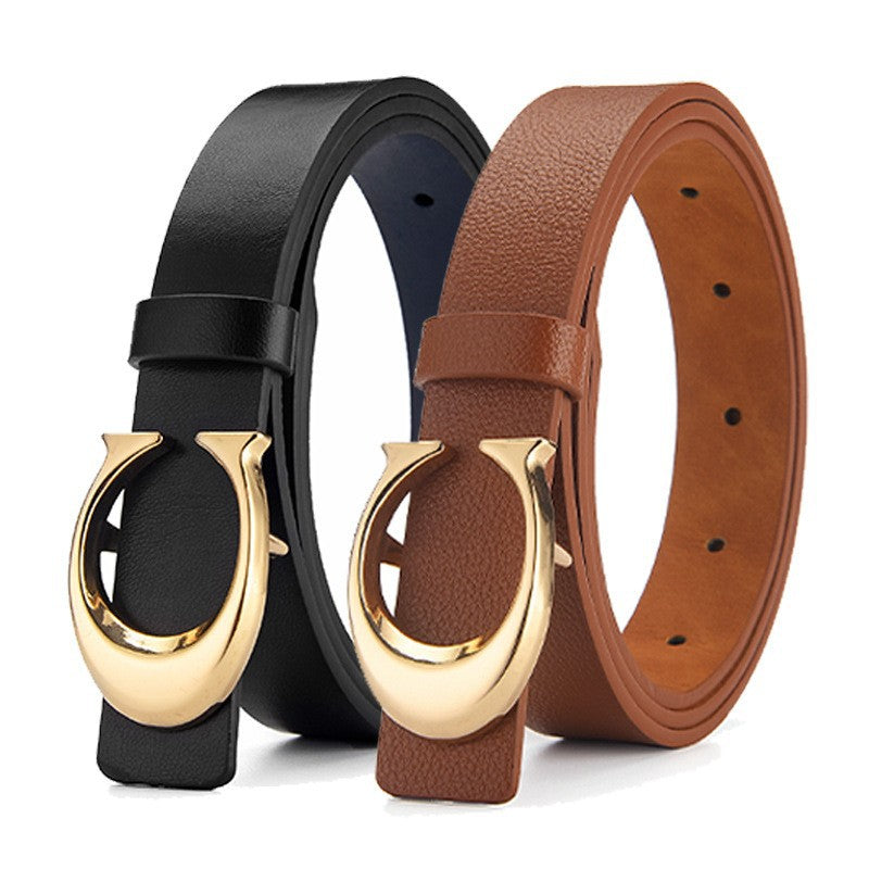 Elegant Business Imitation Leather Alloy Women's Belt