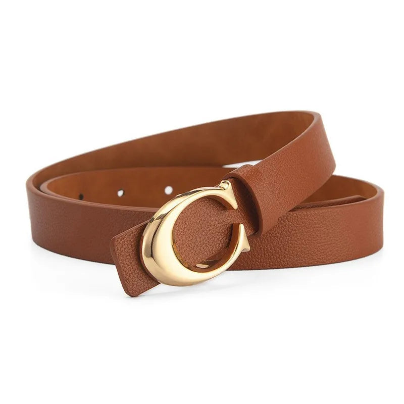 Elegant Business Imitation Leather Alloy Women's Belt