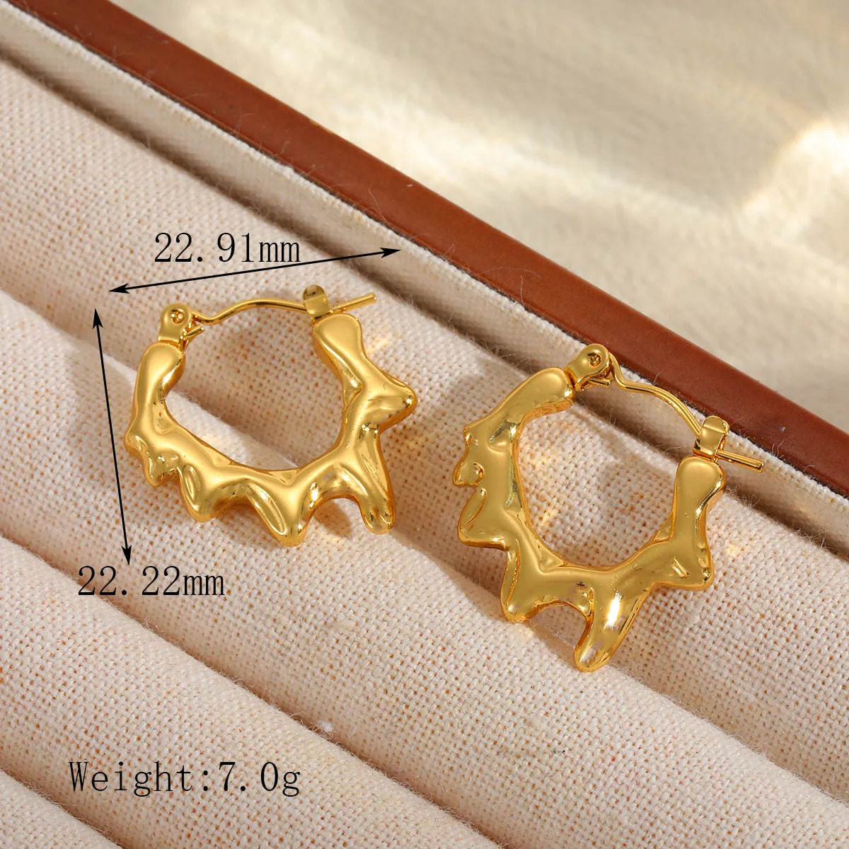 Unique Style Plating 304 Stainless Steel 18K Gold Plated Earring