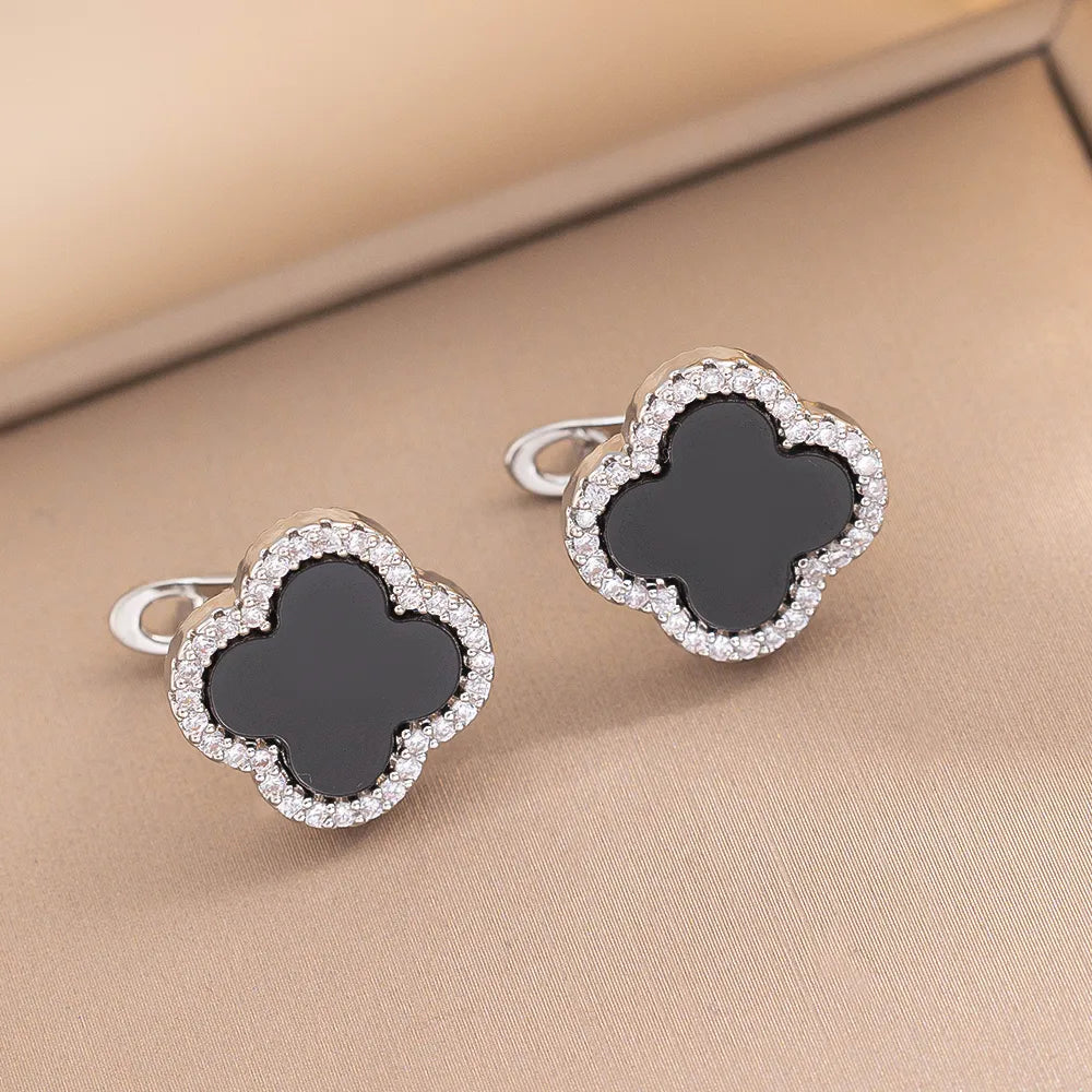 Four Leaf Clover Stainless Steel Earring