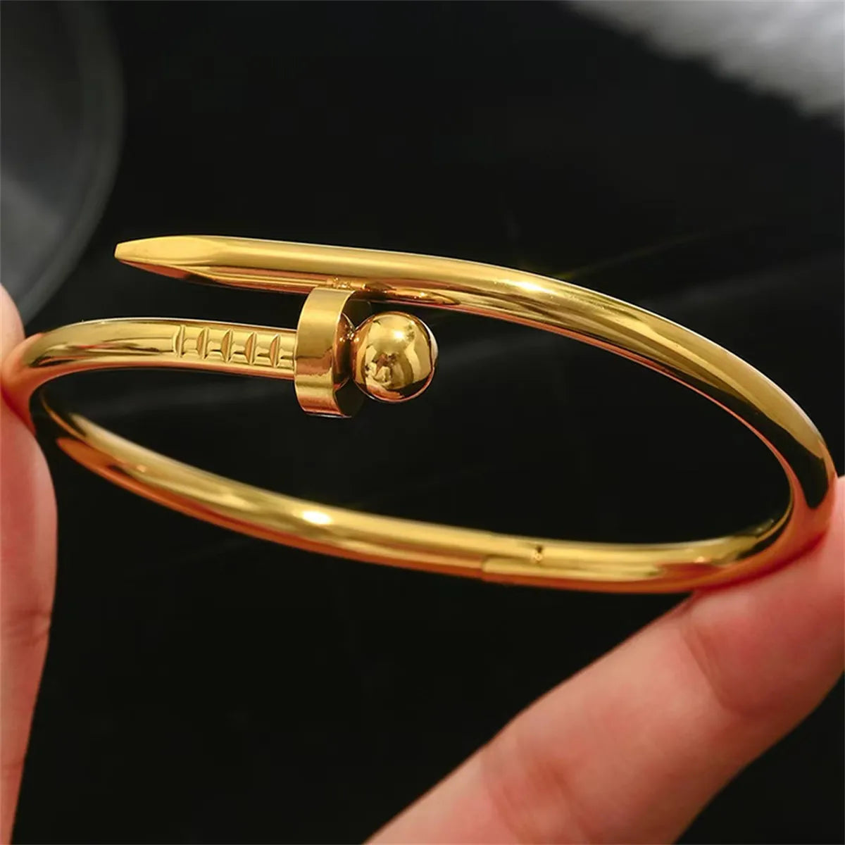 IG Style Luxurious Classic Style Oval 316 Stainless Steel Bangle