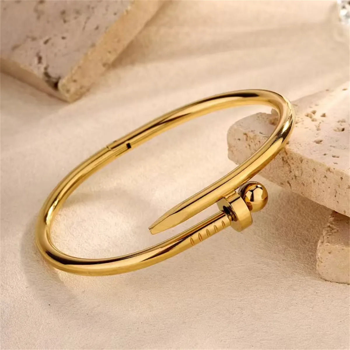 IG Style Luxurious Classic Style Oval 316 Stainless Steel Bangle