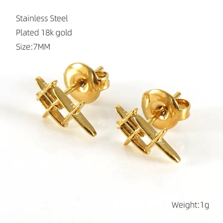 Disproportional 18K Gold Plated 304 Stainless Steel Stud