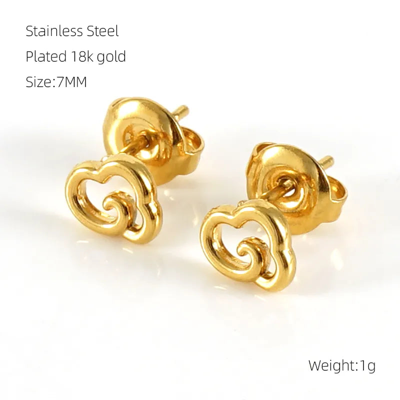 Cloudy Days 18K Gold Plated and Stainless Steel Earring