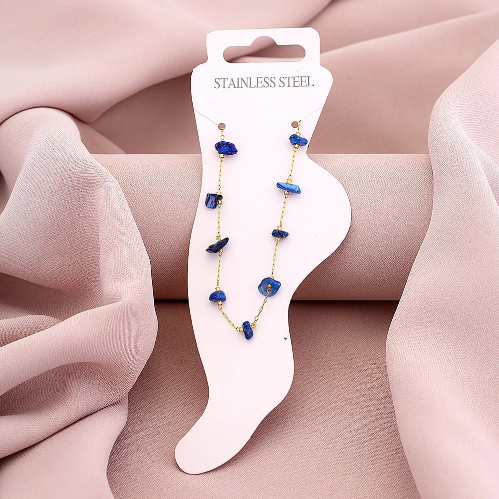 Modern Style Geometric 304 Stainless Steel 18K Gold Plated Plating Anklet