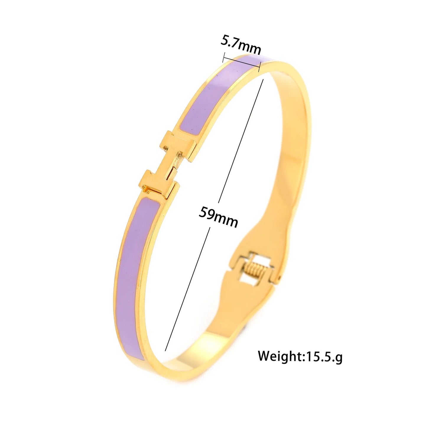 Geometric 304 Stainless Steel 18K Gold Plated Bangle
