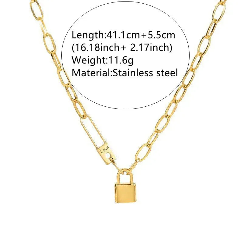 Love 18K Gold Plated 304 Stainless Steel Necklace