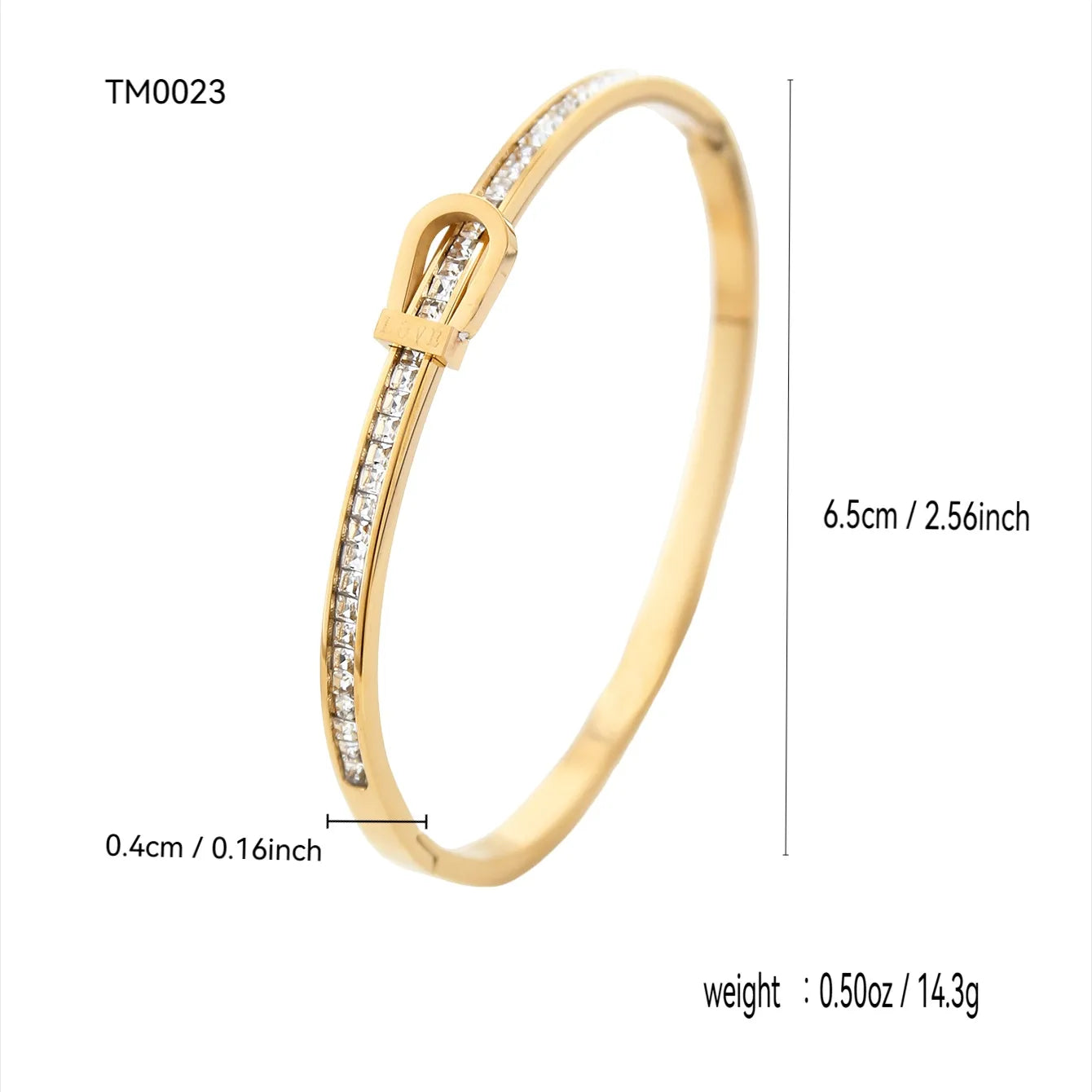 Luxury Design Stainless Steel Plated 18K Zirconia 3Pc Bracelet Set