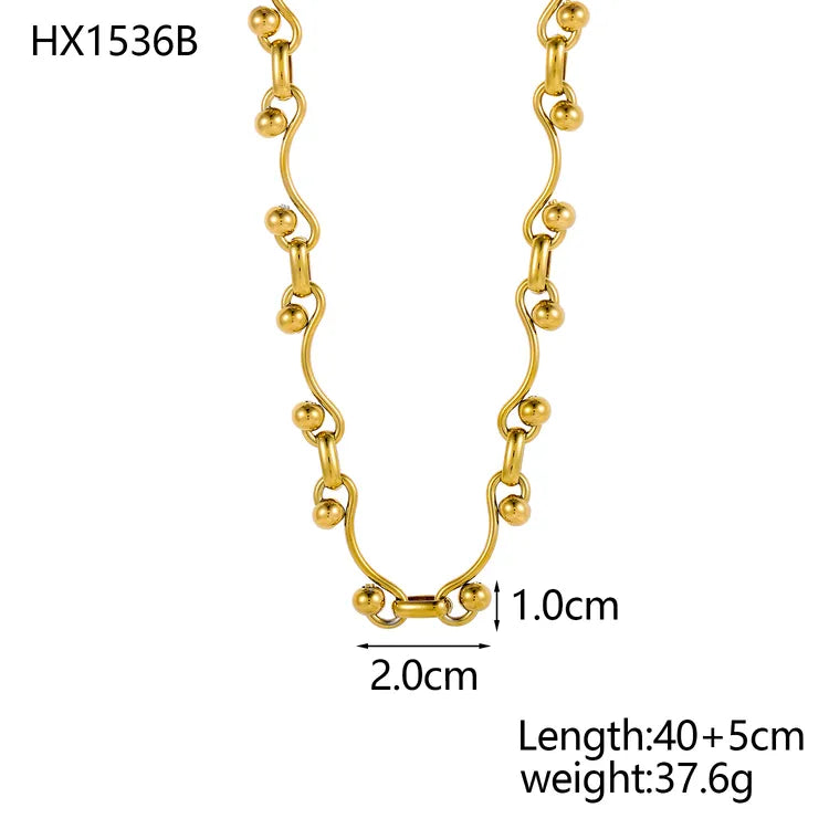 Light Luxury 18K Gold Plated Titanium Steel Necklace