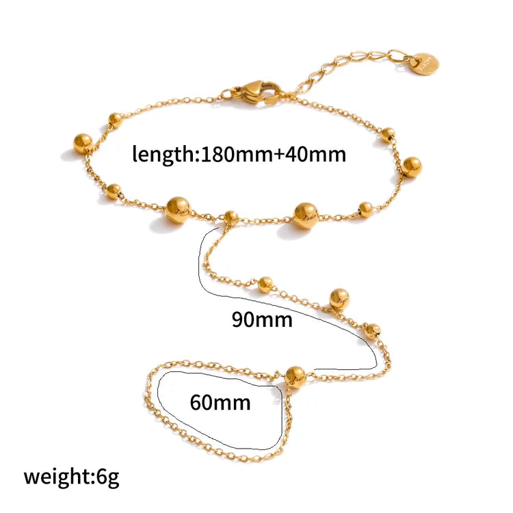 Simplistic 18K Gold Plated 304 Finger Chain Bracelet