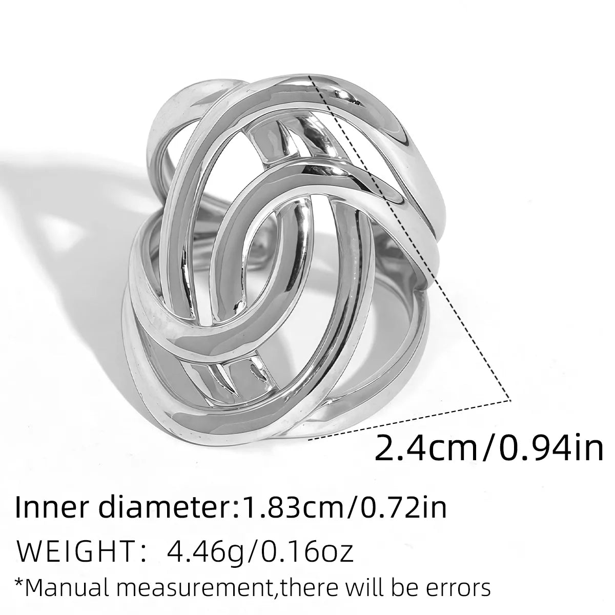 Vintage Pattern Stainless Steel 18K Gold Plated Ring