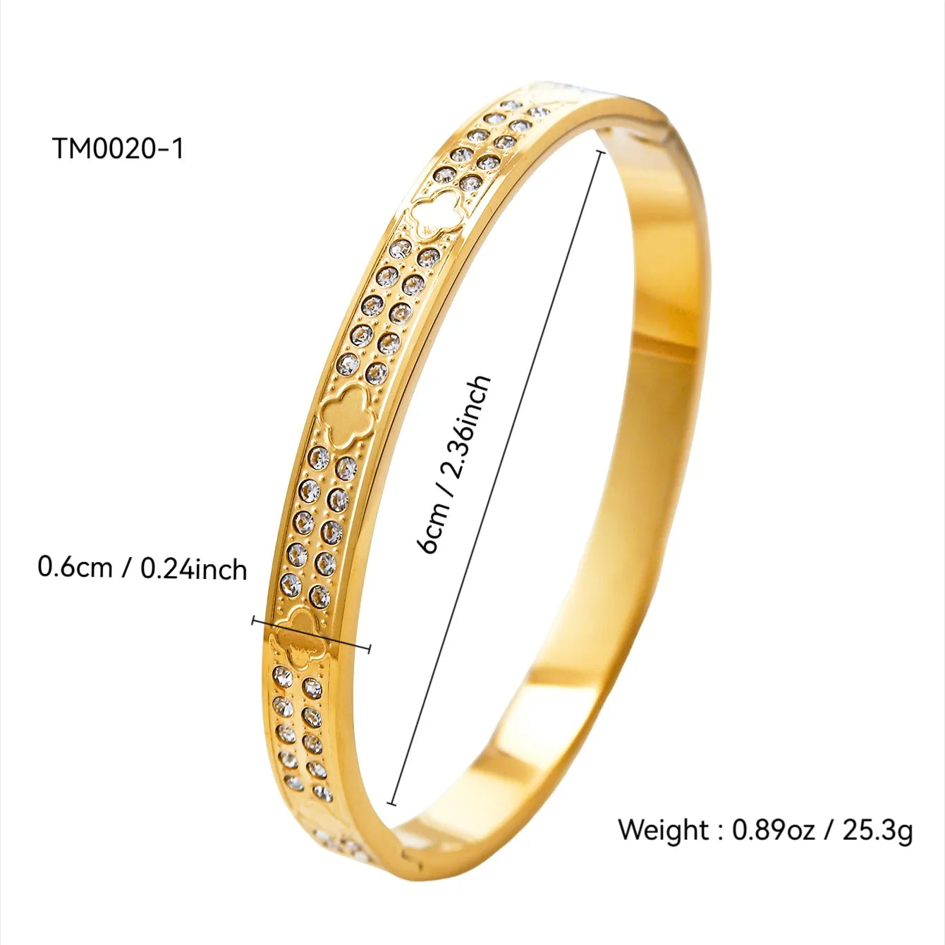 Luxurious 304 Stainless Steel 18K Gold Plated Elegant Bangle Set