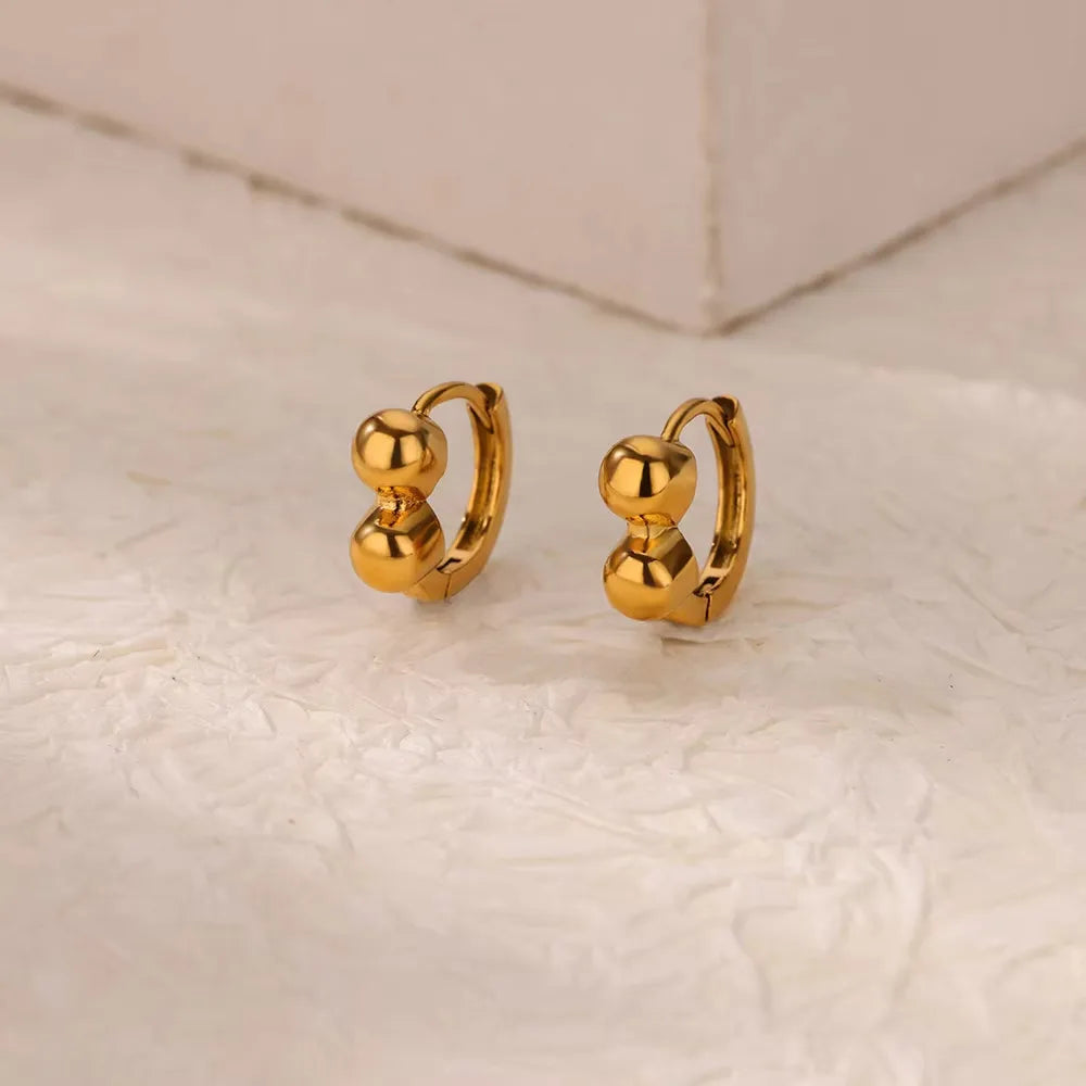 Small Huggies 18K Gold Plated and 304 Stainless Steel Earring