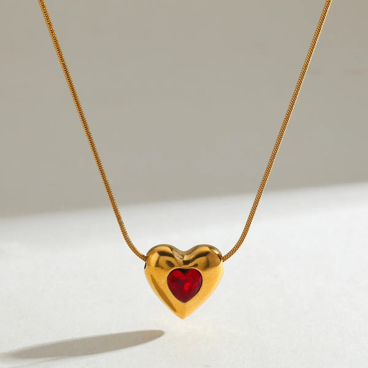 Hearty Gems 18K Gold Plated 304 Stainless Steel Necklace