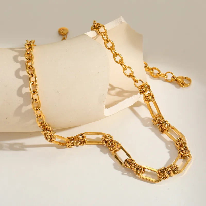 Irregular Knots 18K Gold Plated 304 Stainless Steel Necklace