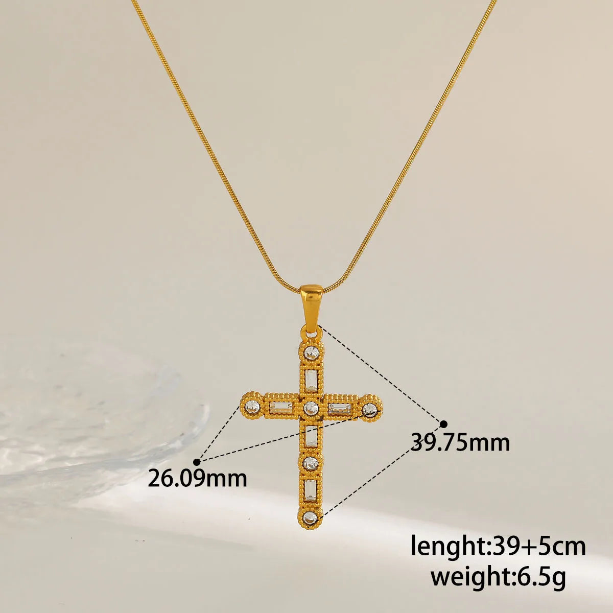 Diamonds Girl 18K Gold Plated 304 Stainless Steel Necklace