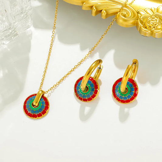 Elegant Glam Luxurious Geometric 304 Stainless Steel 18K Gold Plated Jewelry Set