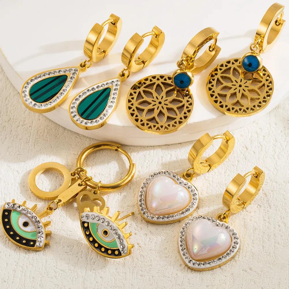 It’s A Sweet Titanium Steel Rhinestones Drop Earrings